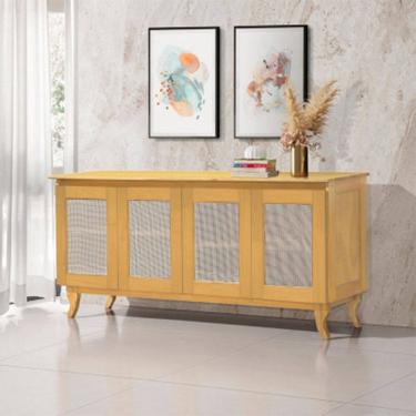 Imagem de Buffet Aparador Tela 4p Madeira Maciça Deltan - Imbuia