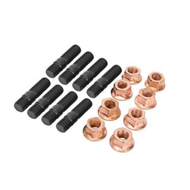 Imagem de HiwowSport 8 pçs M10 x 1,25 mm completo de parafusos de flange coletor de exaustão