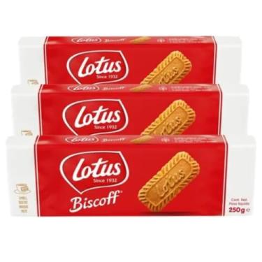 Imagem de 96 Biscoitos, 3 Pacotes, Bolacha Belga, Lotus Biscoff.