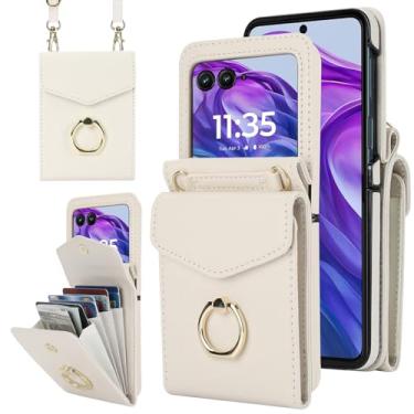 Imagem de Asuwish Capa de celular para Motorola Razr Plus 2025/Moto Razr 60 Ultra com suporte de anel, suporte para cartão de crédito, alça transversal com bloqueio de RFID, bolsa para celular RazrPlus Plus2025