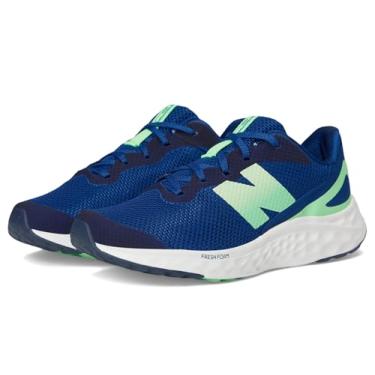 Imagem de New Balance Tênis de corrida infantil Fresh Foam Arishi V4 com cadarço, Azul galáxia/folha limão/azul marinho, 18