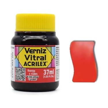 Imagem de Verniz Vitral Para Artesanato Acrilex 37ml Escolha A Cor Perfeito para Copos Garrafas Vaso Outras Perfeito para Copos Garrafas Vasos e Outras Ele Transforma Suas Peças Em Verdadeiras Obras De Arte, Simulando (Coral 586)