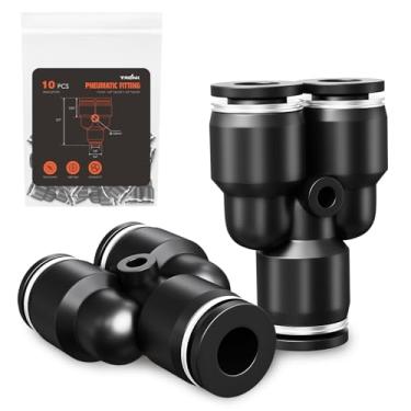 Imagem de TRILINK Conexões OD Push to Connect – Conectores retos de linha de ar, conexões pneumáticas de conexão rápida, conexões de mangueira de ar de bloqueio de pressão para compressor, ferramentas de ar e
