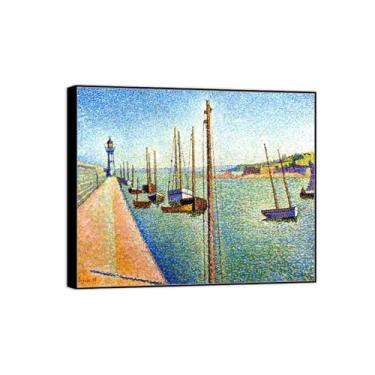 Imagem de BMZFYBS Pintura famosa de arte de parede em tela para decoração de casa - Porta 5 - Pôster de moldura preta e impressões para sala de estar 60 x 75 cm 24 x 29 pol