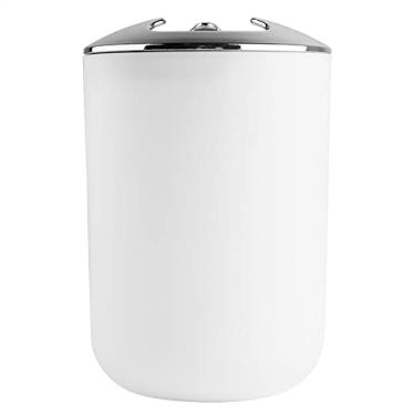 Imagem de KIMISS Conjunto de Acessórios de Banheiro de 6pcs - Porta -Escova de Dentes, Caneca R, Dispensador de Sabão, Sabão, Escova de Vaso Sanitário e Lata de Lixo Em Cinza (Branco)