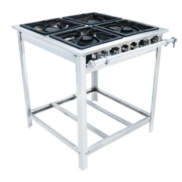 Imagem de Fogão Industrial Venâncio 4 Bocas 2 Duplas a Gás Baixa Pressão Extra I