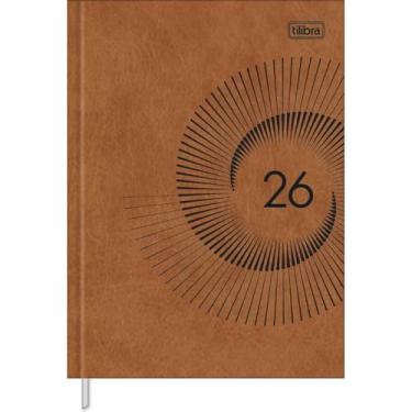 Imagem de Tilibra - Agenda Executiva Costurada Diária 12,3 x 16,6 cm Prátika Master 2026 - Caramelo