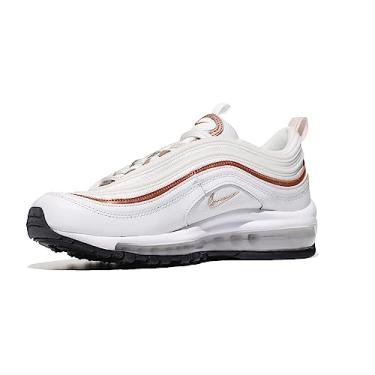 Imagem de Nike Tênis infantil Air Max 97, Branco, bronze vermelho metálico, 21