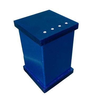 Imagem de Porta Algodão e Cotonete em Acrílico C/ Strass Azul Decor Acrílicos