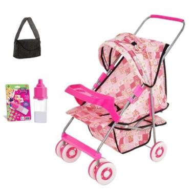 Imagem de Carrinho de Boneca Reborn Roma Xikitinha Milano Alive Oliveira, Rosa2