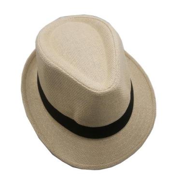 Imagem de Chapéu Panamá Aba 4cm Curta Moda Casual Masculino Feminino tamanho 56 