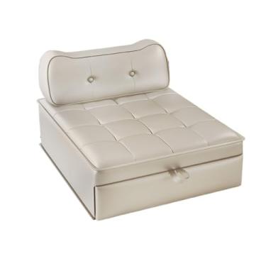 Imagem de Sofá-cama dobrável conversível solteiro com assento acolchoado grosso, cama de cadeira de dormir multifuncional, para escritório em casa, sofá, cadeira de hóspedes, para escritório em casa (cor