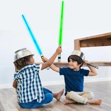 Imagem de Kit 3 Sabre De Luz Brinquedo Fantasia Cosplay Star Espada Colorida