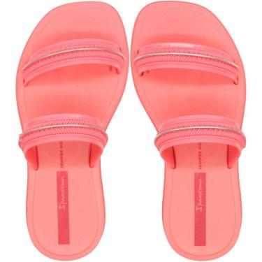 Imagem de Tamanco Slide Infantil Ipanema Glow Sempre Nova Tiras Frisos Metalizados Menina