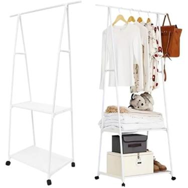 Imagem de Arara de Roupas com Prateleira – Cabideiro de Chão Multifuncional, Design Moderno e Durável para Quarto, Closet ou Loja – Organizador de Roupas e Acessórios