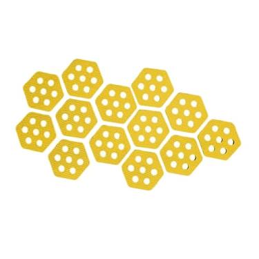 Imagem de IEUDNS 12x Almofadas para prancha de surfe hexagonais Almofadas para deck Surfpad Premium Deck Grip Tapete antiderrapante para pranchas de kitesurf Pranchas, Amarelo