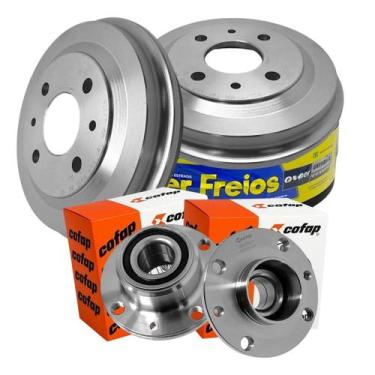 Imagem de Kit Tambor e Cubo Traseiro Palio Siena 1996 a 2013 s/ ABS - GENÉRICO