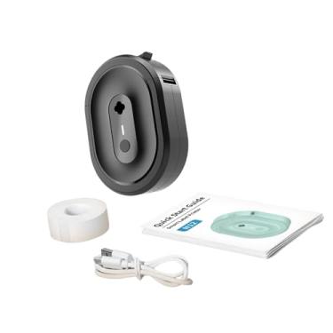 Imagem de predolo Impressora térmica sem tinta para etiquetas portátil com fita, mini impressora de etiquetas para, Preto
