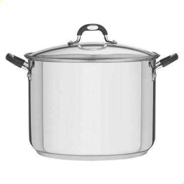 Imagem de Caldeirão Tramontina Astro Silicone em Aço Inox Fundo Triplo com Tampa de Vidro 30CM 15...