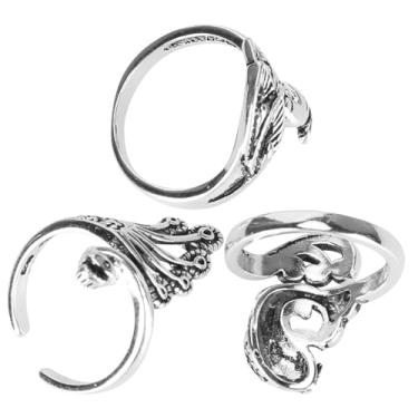 Imagem de Generic Anel de Loop de tricô, Loop de crochê, 3pcs Baterial de Latão Forte para Mulheres Enfiando Lady Diy Tecendo Artesanato