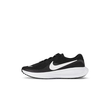 Imagem de Nike Tênis de corrida masculino Revolution 8 Road, Preto/branco/preto, 43
