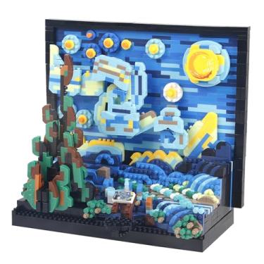 Imagem de SAMYBLOCKS 2000+PCS Creative DIY Starry Night Micro Building Blocks,3D Painting Frame Decoration Collection Construction,Best Gift for 14+ Boys Girls or Adults