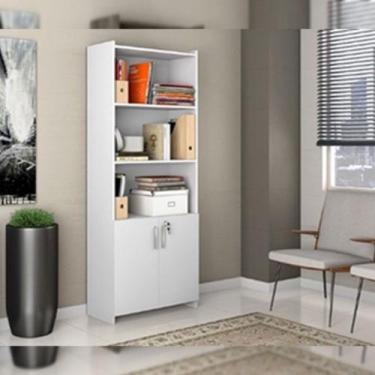Imagem de Armário Multiuso 2 Portas com Chave e Prateleiras Notável - Notável Mó