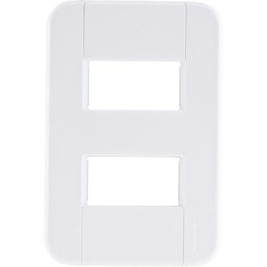 Imagem de Placa 2 Postos Afastados 4x2 Tramontina Tablet Branca Tramontina