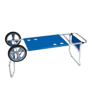 Imagem de Carrinho E Mesa De Praia Com Avanço Para Caixa Térmica Cor Azul