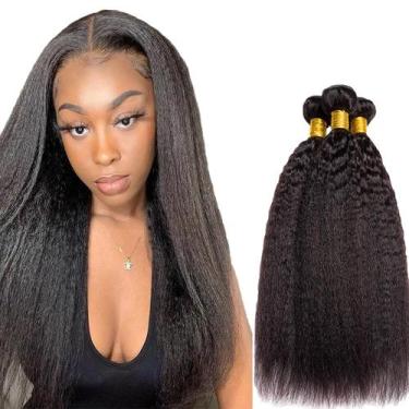 Imagem de Pacotes de cabelo YOUNGHANN Yaki Straight 1b Brazilian 10 12 14in