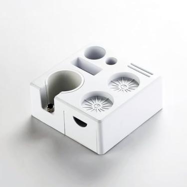 Imagem de Tapete de adulteração de café Tapete de silicone para adulteração de canto... (Estação de adulteração de café branca)