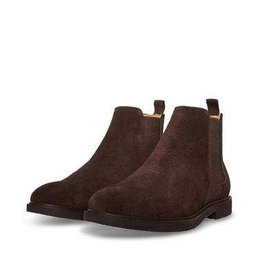 Imagem de Steve Madden Bota masculina HIGHLINE Chelsea, Camurça marrom chocolate, 41