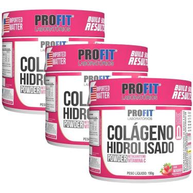 Imagem de 3X COLÁGENO HIDROLISADO COM VITAMINA C 150G PROFIT-Unissex