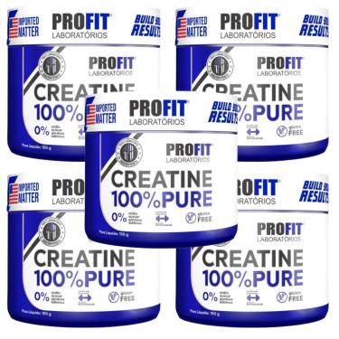 Imagem de 5X CREATINA MONOHIDRATADA PURA 150G PROFIT-Unissex