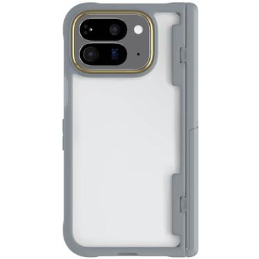 Imagem de Ghostek Capa Covert Clear Pixel 10 Pro Fold com suporte integrado e proteção total da dobradiça projetada para Google Pixel10 Pro Fold 2025 (8 polegadas) (cinza)