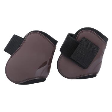Imagem de Pssopp Protetor de perna de cavalo suave e confortável para tendão de cavalo, proteção segura para as pernas [marrom perna traseira M] Máscaras