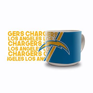 Imagem de Rico Industries NFL Football Los Angeles Chargers Caneca de café de cerâmica metrô de 400 ml, caneca de cerâmica colorida para fãs da NFL