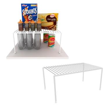 Imagem de Kit 2 Organizador de Armário Multiuso Médio 33cm Prateleira Aramado Br