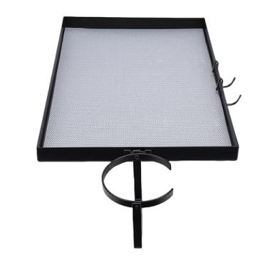 Imagem de Luqeeg Prateleira de Cabeceira C/Porta Copos, em Aço Carbono para Até 13.6 KG Ideal Beliches Dormitórios e Pequenos Espaços Inclui Ganchos e Funciona Como Bandeja e Organizador (Preto)