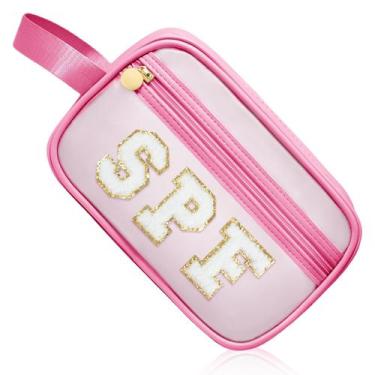 Imagem de Bolsa de proteção solar transparente, bolsa de maquiagem e produtos de