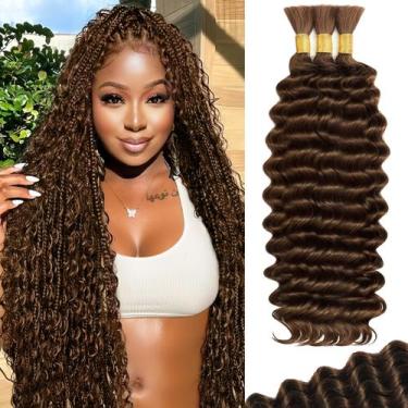 Imagem de Cabelo trançado humano Temlux Deep Wave 110g 50cm Cor 4