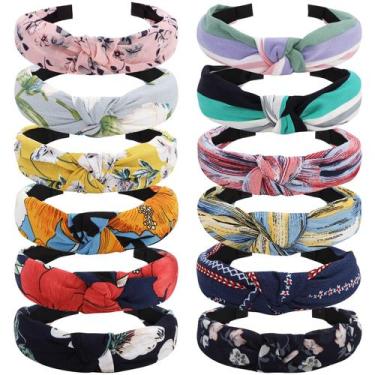 Imagem de Bandana VELSCRUN Knotted para mulheres e meninas, 12 unidades