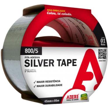 Imagem de Fita Adesiva Silver Tape 45mm x 5m Prata - Adere