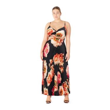 Imagem de City Chic Vestido feminino plus size para coquetel - Estampa Nova Maxi, Floral, 58