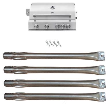 Imagem de 4 Queimadores Em Inox 304 Para A Churrasqueira A Gás Evol Florence, Peças Da Linha Premium