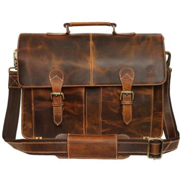 Imagem de Rustic Town Bolsa, Maleta de Couro para Laptop Masculino
