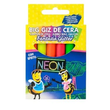 Imagem de Big Giz de Cera Neon Glitter, Acrilex, 098060000, Multicor