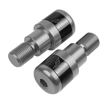 Imagem de XLYJ 2021 Novas manoplas de guidão de motocicletas com plugue deslizante para Yamaha MT03 MT07 MT09 MT10 MT 03 07 09 10 Tracer 900 GT Grips Bar Ends (Cor: Cinza)