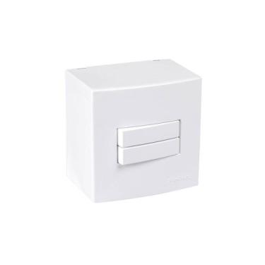 Imagem de Caixa de Sobrepor 75x75 com Interruptor Duplo Simples MarGirius Sleek 