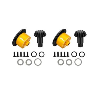 Imagem de NMNRC 2PCS Diff Differential Case Cover 37t & 13t Gear Compatible with Arrma 1/10 Senton Big Rock Granite 3S BLX Diff Cover Outcast Kraton 4S 1/8 Typhon 3S Mojave Infraction Upgrades Part Yellow
